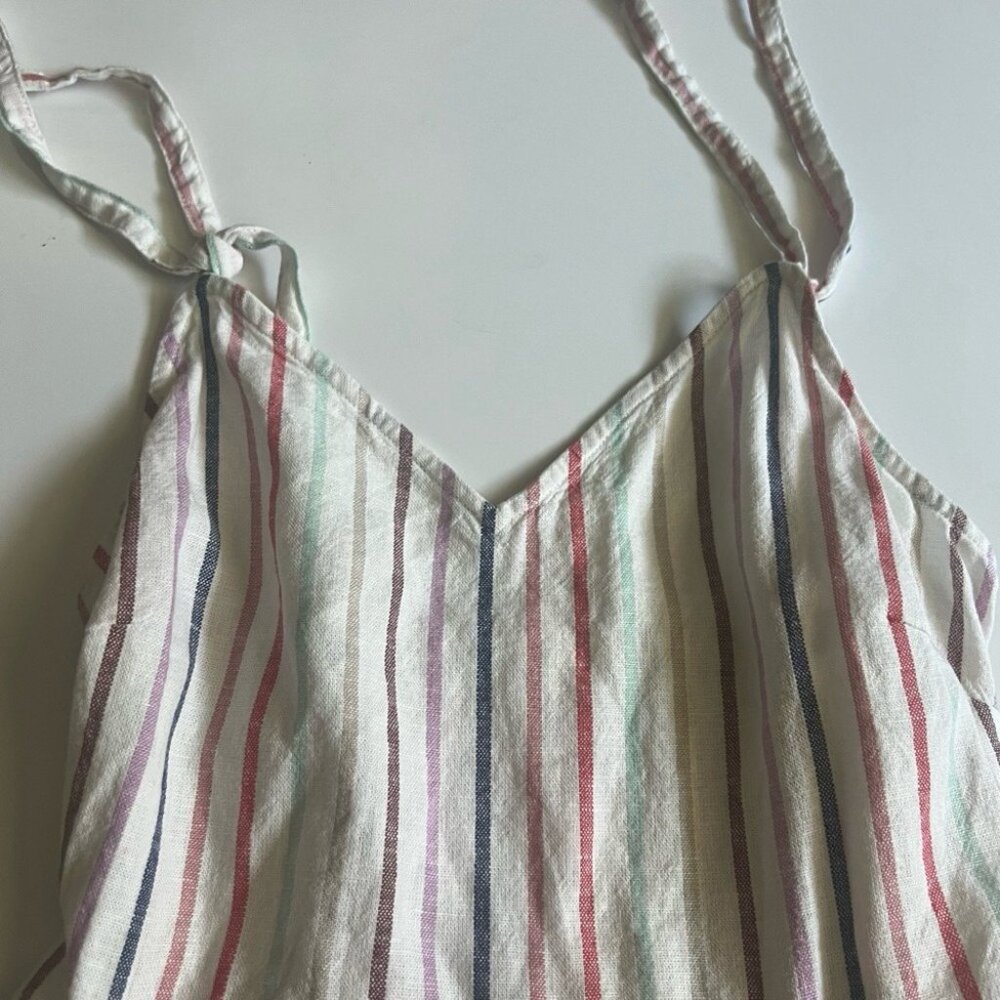 Gap White With Multi-Colored Stripes Sleeveless T… - image 4